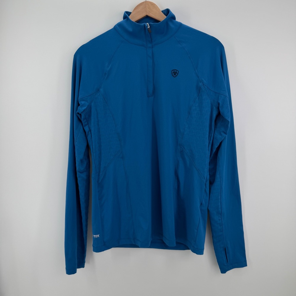 Ariat Pullover Women Medium Blue Equestrian Gorpcore AriatTEK Quarter Zip Top